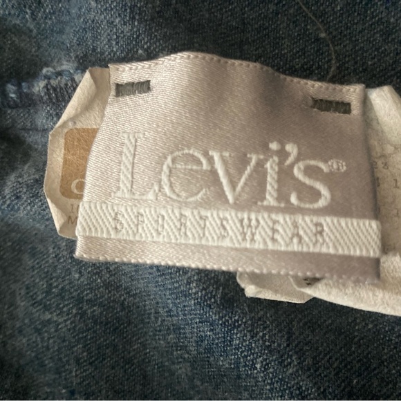 Vintage 1980s Levi's Blue Denim Midi Skirt Size 14 - Picture 5 of 8